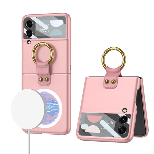 For Samsung Galaxy Z Flip4 GKK MagSafe Ultrathin Integrated Shockproof Phone Case with Ring Holder(Pink) - Galaxy Z Flip4 5G Cases by GKK | Online Shopping South Africa | PMC Jewellery