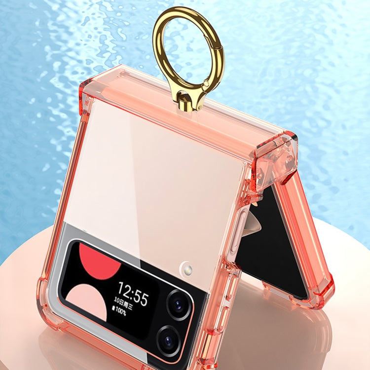 For Samsung Galaxy Z Flip4 GKK Airbag Hinge Shockproof Phone Case with Ring Holder(Orange) - free shipping - PMC TechLife - Order now!