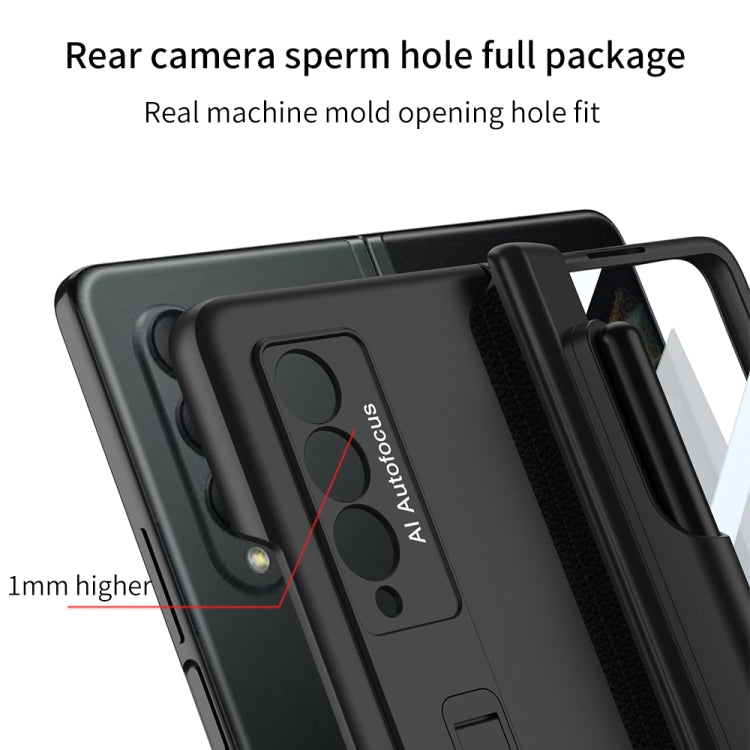 For Samsung Galaxy Z Fold3 5G GKK Full Coverage Magnetic Fold Hinge Shockproof Phone Case with Pen Slots(Green) - Galaxy Phone Cases by GKK | Online Shopping South Africa | PMC TechLife | Buy Now Pay Later Mobicred