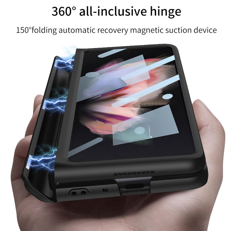 For Samsung Galaxy Z Fold3 5G GKK Full Coverage Magnetic Fold Hinge Shockproof Phone Case with Pen Slots(Green) - Galaxy Phone Cases by GKK | Online Shopping South Africa | PMC TechLife | Buy Now Pay Later Mobicred