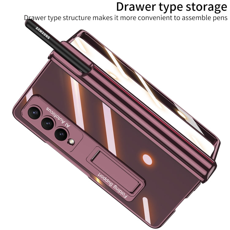 For Samsung Galaxy Z Fold4 GKK Magnetic Fold Hinge Shockproof Phone Case with Pen Slots(Blue) - Galaxy Z Fold4 5G Cases by GKK | Online Shopping South Africa | PMC TechLife | Buy Now Pay Later Mobicred