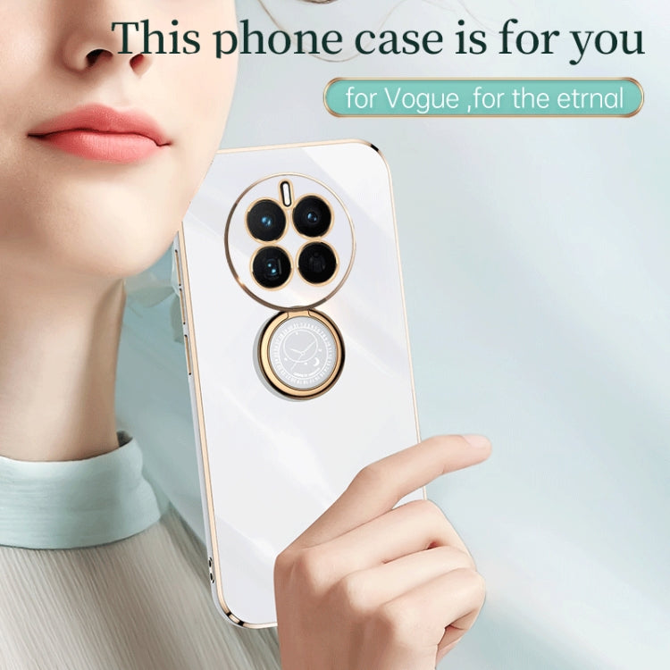For Huawei nova 10 Pro XINLI Straight Edge 6D Electroplate TPU Phone Case with Ring Holder(Black) - free shipping - PMC TechLife - Order now!