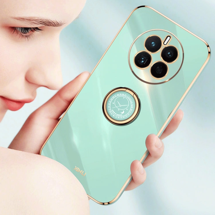 For Huawei nova 10 Pro XINLI Straight Edge 6D Electroplate TPU Phone Case with Ring Holder(Black) - free shipping - PMC TechLife - Order now!