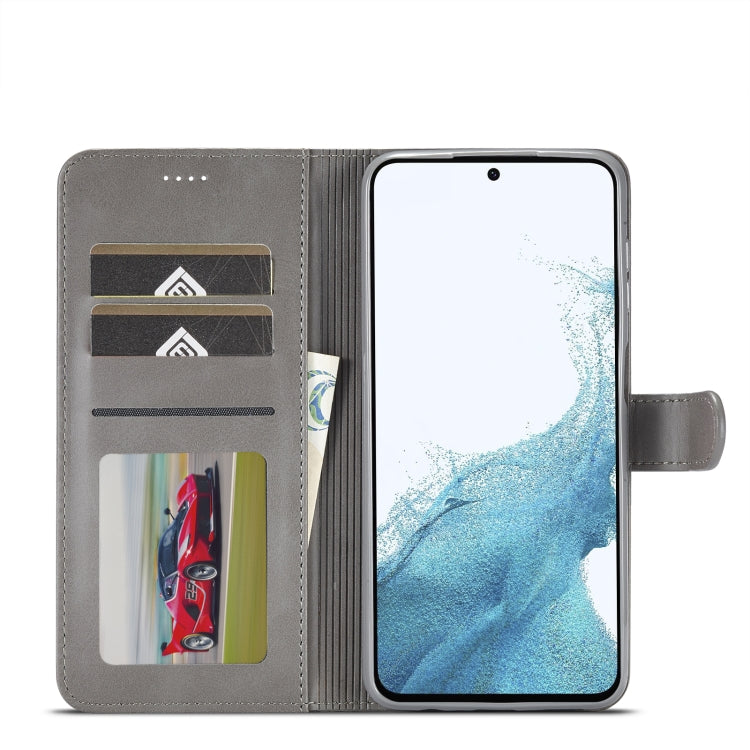 For Samsung Galaxy A54 5G LC.IMEEKE Calf Texture Leather Phone Case(Grey) - free shipping - PMC TechLife - Order now!