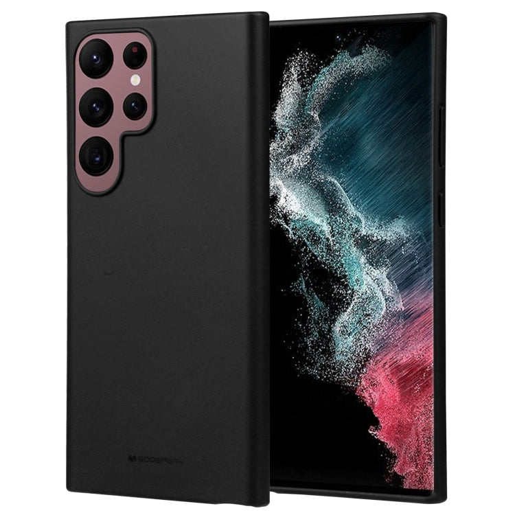 For Samsung Galaxy S23 Ultra 5G GOOSPERY SOFT FEELING Liquid TPU Soft Case(Black) - free shipping - PMC TechLife - Order now!