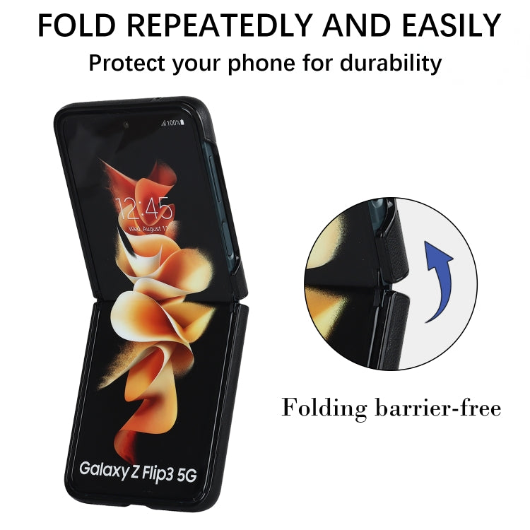 For Samsung Galaxy Z Flip4 Rhombic Microfiber Folding Phone Case(Black) - free shipping - PMC TechLife - Order now!