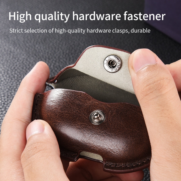 For Huawei FreeBuds Pro Business Leather Earphone Protective Case with Hook(Red) - Huawei Earphone Case by PMC TechLife | Online Shopping South Africa | PMC TechLife