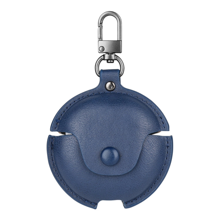 For Huawei FreeBuds 4 / 4E Business Leather Earphone Protective Case with Hook(Blue) - Huawei Earphone Case by PMC TechLife | Online Shopping South Africa | PMC TechLife | Buy Now Pay Later Mobicred