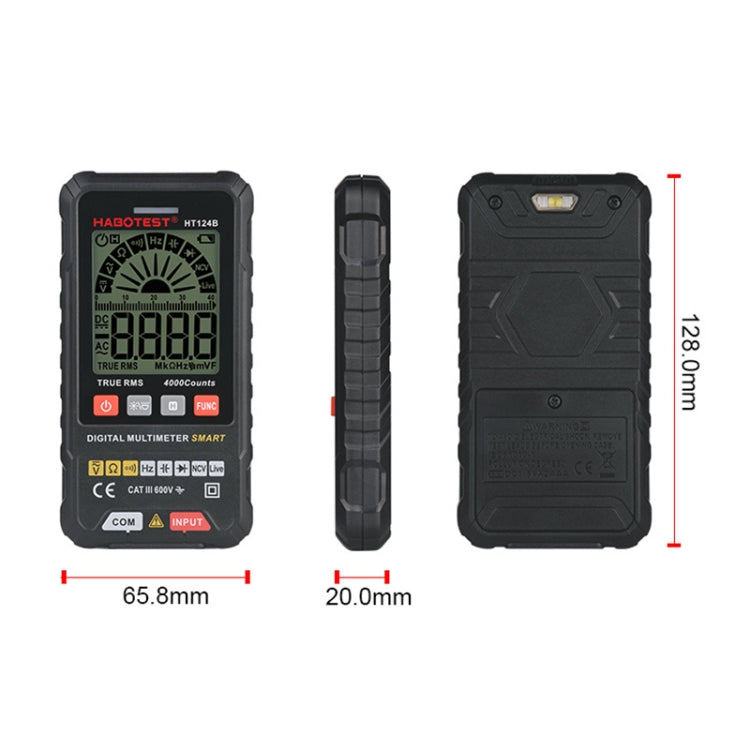 HABOTEST HT124A+ Mini Digital Display High-precision Multimeter - Digital Multimeter by HABOTEST | Online Shopping South Africa | PMC Jewellery | Buy Now Pay Later Mobicred