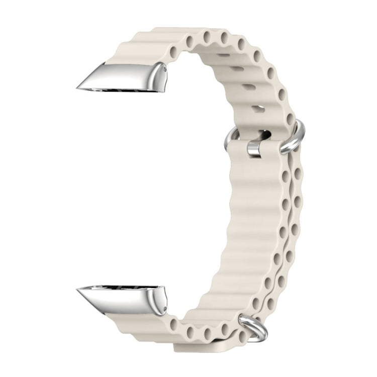 For Huawei Band 7 / 7 NFC MIJOBS CS Marine Silicone Breathable Watch Band(Grey Silver) - free shipping - PMC TechLife - Order now!