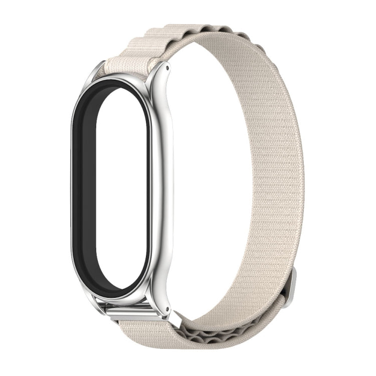 For Xiaomi Mi Band 6 / 5 / 4 / 3 MIJOBS PLUS Nylon Breathable Watch Band(Grey Silver) - Watch Bands by MIJOBS | Online Shopping South Africa | PMC TechLife | Buy Now Pay Later Mobicred