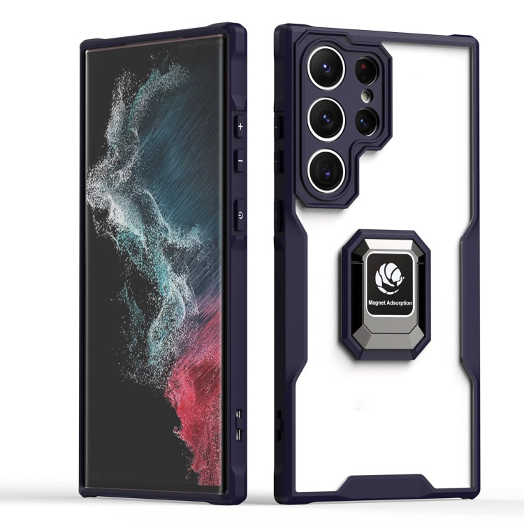 For Samsung Galaxy A14 5G Armor Shockproof Magnetic Ring Phone Case(Deep Purple) - free shipping - PMC TechLife - Order now!
