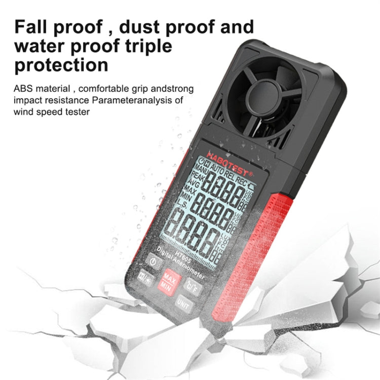 HABOTEST HT605 Portable Intelligent Digital Display Handheld Wind Speed Tester - free shipping - PMC TechLife - Order now!