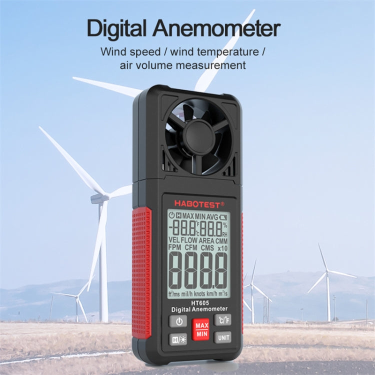 HABOTEST HT605 Portable Intelligent Digital Display Handheld Wind Speed Tester - free shipping - PMC TechLife - Order now!