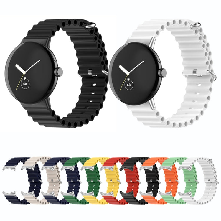 For Google Pixel Watch Ocean Silicone Watch Band(White) - free shipping - PMC TechLife - Order now!