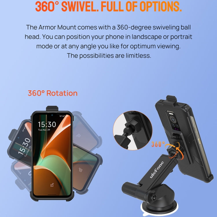 Ulefone Car Suction Cup Phone Holder(Black) - Car Holders by Ulefone | Online Shopping South Africa | PMC Jewellery