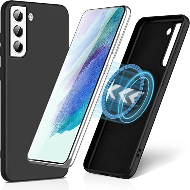For Samsung Galaxy S23 5G MagSafe Magnetic Liquid Silicone Phone Case(Black) - Galaxy S23 5G Cases by PMC TechLife | Online Shopping South Africa | PMC TechLife | Buy Now Pay Later Mobicred