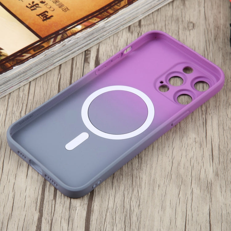 For iPhone 14 Pro Max Liquid TPU Silicone Gradient MagSafe Phone Case(Purple) - iPhone 14 Pro Max Cases by PMC TechLife | Online Shopping South Africa | PMC TechLife