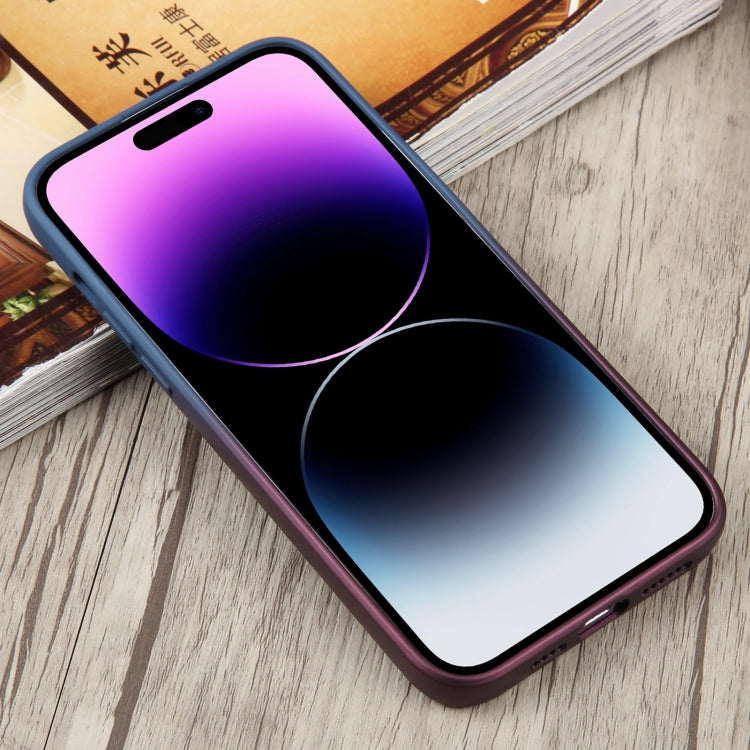 For iPhone 14 Pro Max Liquid TPU Silicone Gradient MagSafe Phone Case(Blue Purple) - iPhone 14 Pro Max Cases by PMC Jewellery | Online Shopping South Africa | PMC Jewellery