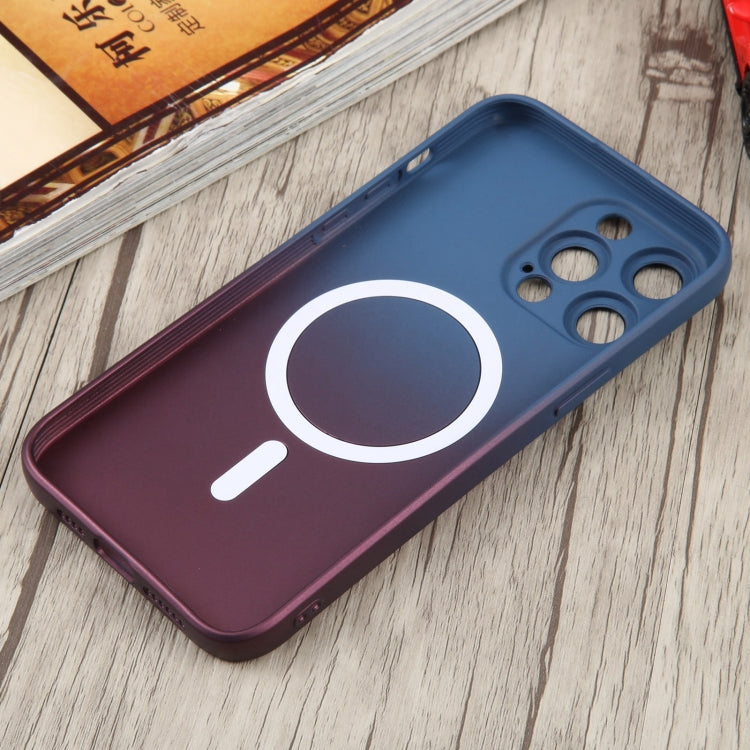 For iPhone 13 Liquid TPU Silicone Gradient MagSafe Phone Case(Blue Purple) - free shipping - PMC TechLife - Order now!
