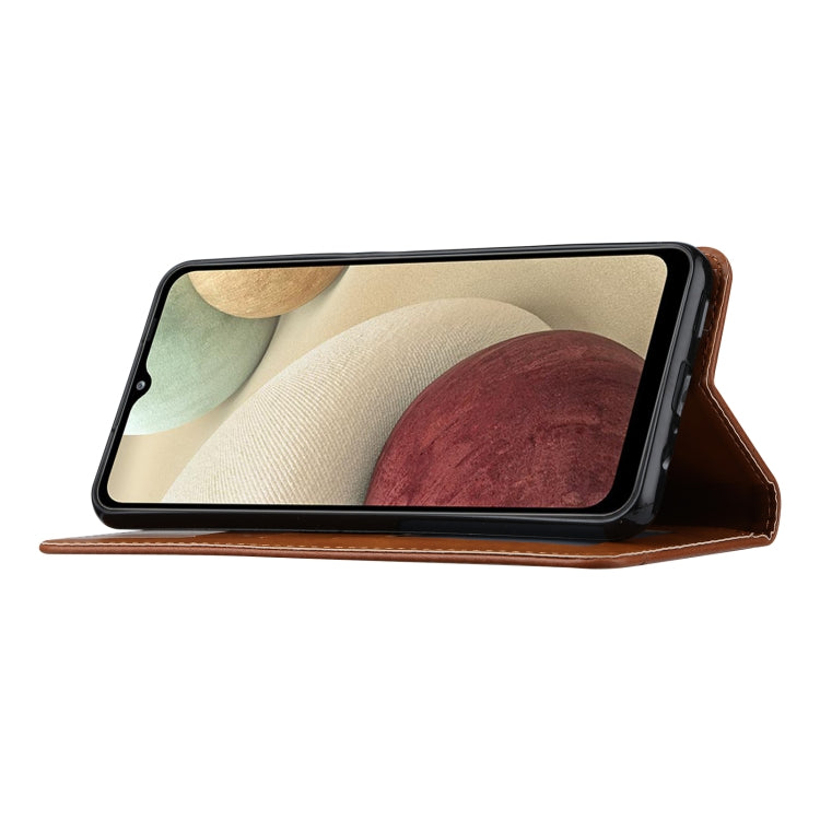 For Samsung Galaxy A34 5G Knead Skin Texture Flip Leather Phone Case(Brown) - free shipping - PMC TechLife - Order now!