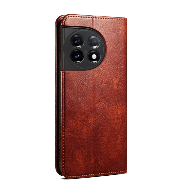 For OnePlus 11R Oil Wax Crazy Horse Texture Leather Phone Case(Brown) - free shipping - PMC TechLife - Order now!