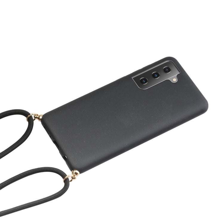 For Samsung Galaxy A14 5G Wheat Straw Material + TPU Phone Case with Lanyard(Black) - free shipping - PMC TechLife - Order now!