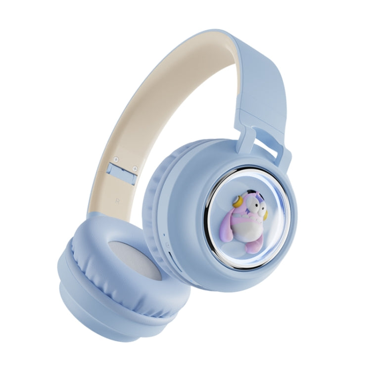 Q1 Headphones Monster Kids Over-Ear Bluetooth Earphones(Blue) - Headset & Headphone by PMC Jewellery | Online Shopping South Africa | PMC Jewellery