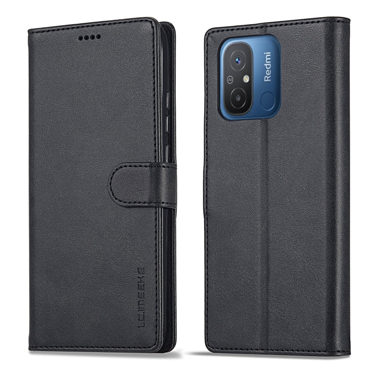 For Xiaomi Redmi 12C/11A Global LC.IMEEKE Calf Texture Horizontal Flip Leather Case(Black) - free shipping - PMC TechLife - Order now!