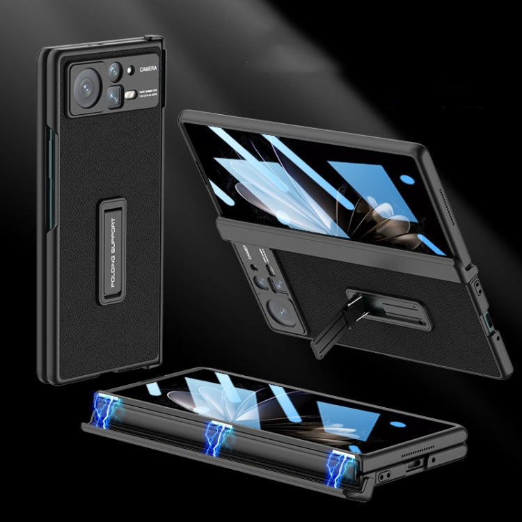 For Xiaomi Mix Fold 2 GKK Magnetic Hinge Flip Leather Phone Case with Holder(Black) - Xiaomi Cases by GKK | Online Shopping South Africa | PMC TechLife | Buy Now Pay Later Mobicred