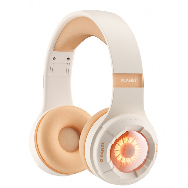 KE25 RGB Light Wireless Stereo Music Bluetooth Headset(Orange) - Headset & Headphone by PMC Jewellery | Online Shopping South Africa | PMC Jewellery