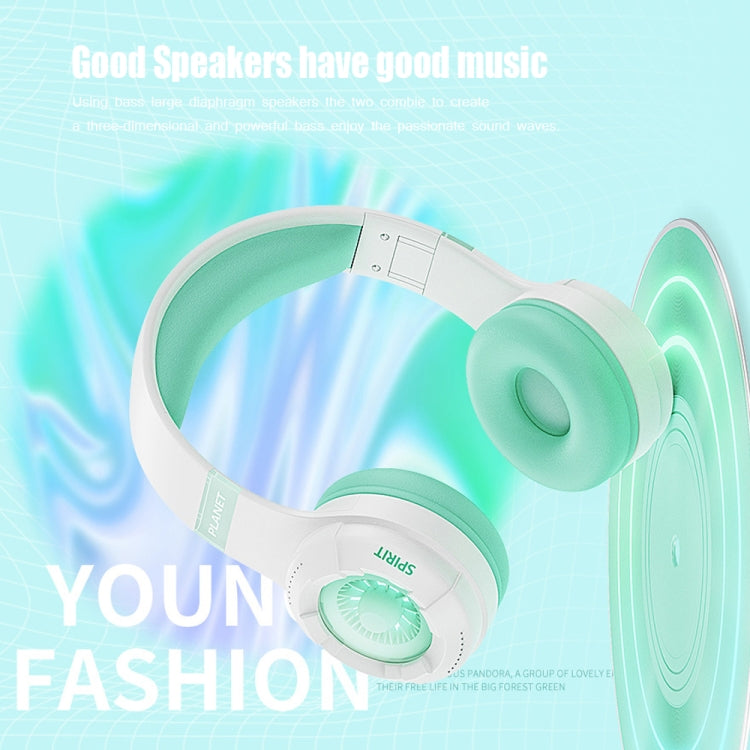 KE25 RGB Light Wireless Stereo Music Bluetooth Headset(Blue) - Headset & Headphone by PMC TechLife | Online Shopping South Africa | PMC TechLife