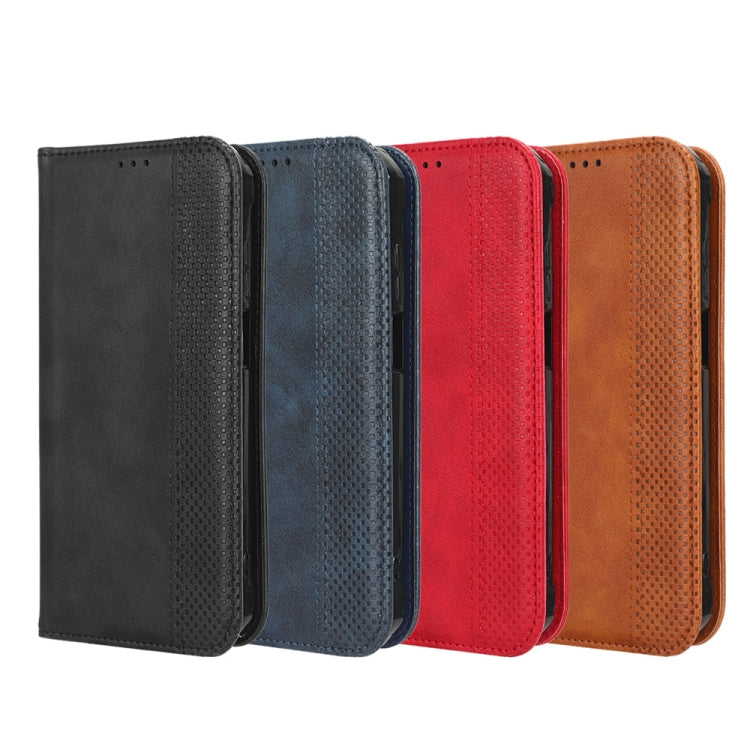 For OnePlus 11 5G Magnetic Buckle Retro Texture Leather Phone Case(Red) - free shipping - PMC TechLife - Order now!