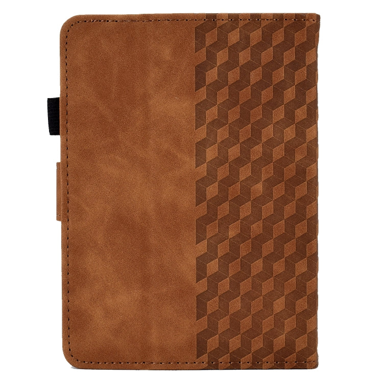 For Amazon Kindle PaperWhite 4 / 3 / 2 / 1 Rhombus Embossed Leather Tablet Case(Brown) - free shipping - PMC TechLife - Order now!