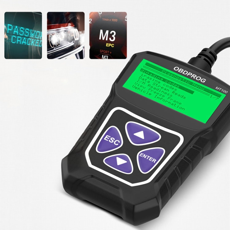 Obdprog MT100 OBD2 Scanner Car Engine Tester Car Diagnostic Tool - free shipping - PMC TechLife - Order now!