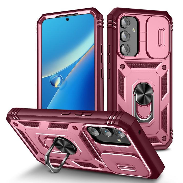 For Samsung Galaxy A54 5G Sliding Camshield TPU + PC Phone Case(Pink+Red) - free shipping - PMC TechLife - Order now!