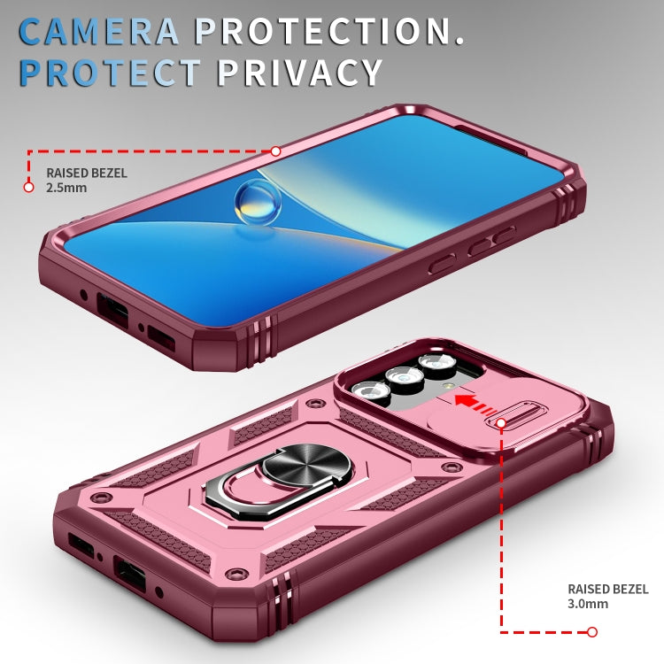 For Samsung Galaxy A54 5G Sliding Camshield TPU + PC Phone Case(Pink+Red) - free shipping - PMC TechLife - Order now!