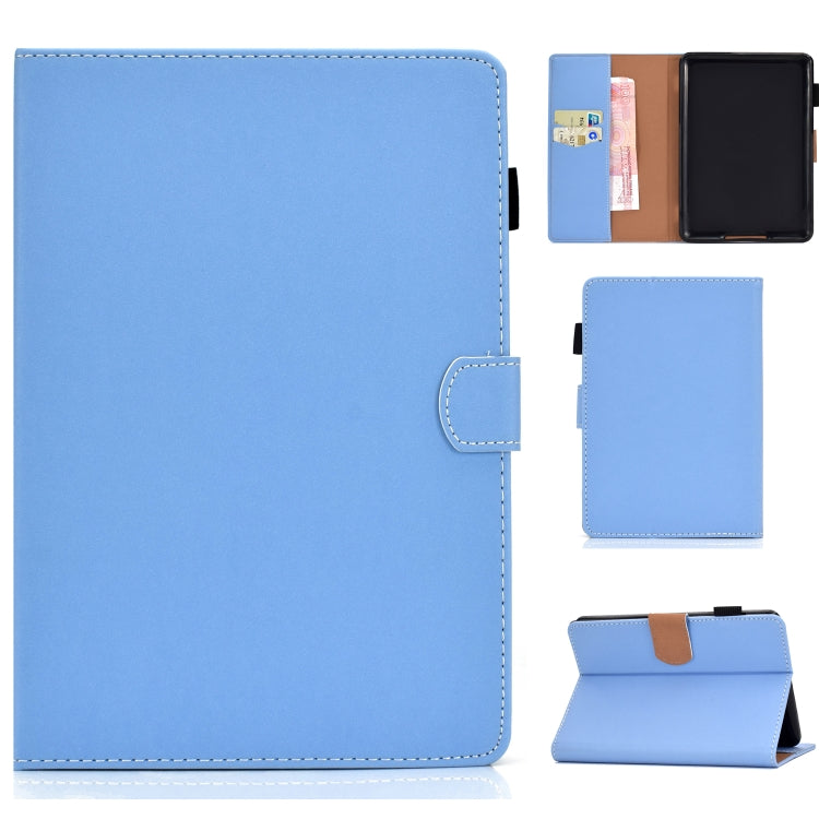 For Kindle Paperwhite 4 / 3 / 2 / 1 Solid Color Tablet PC Universal Magnetic Horizontal Flip Leather Case with Card Slots & Holder(Blue) - Amazon by PMC TechLife | Online Shopping South Africa | PMC TechLife | Buy Now Pay Later Mobicred
