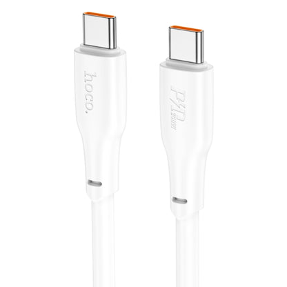 hoco X93 240W USB-C/Type-C to USB-C/Type-C Fast Charge Data Cable, Length:1m(White) - USB-C & Type-C Cable by hoco | Online Shopping South Africa | PMC Jewellery