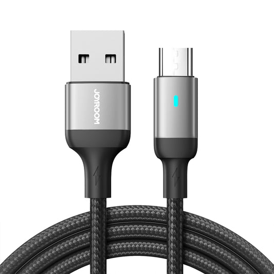 JOYROOM S-UM018A10 Extraordinary Series 2.4A USB-A to Micro USB Fast Charging Data Cable, Cable Length:1.2m(Black) - Micro USB Cable by JOYROOM | Online Shopping South Africa | PMC Jewellery