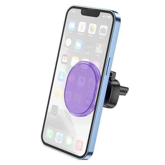 hoco H1 Car Air Outlet Magnetic Phone Holder(Purple) - Car Holders by hoco | Online Shopping South Africa | PMC Jewellery