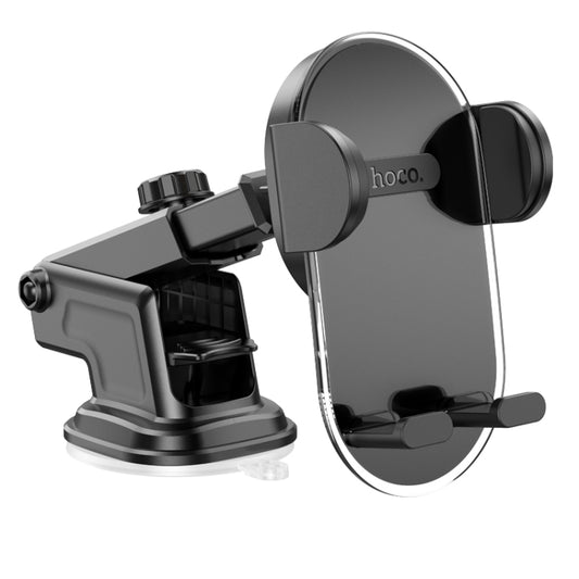 hoco H3 Press Type Center Console Car Holder(Black) - Car Holders by hoco | Online Shopping South Africa | PMC Jewellery