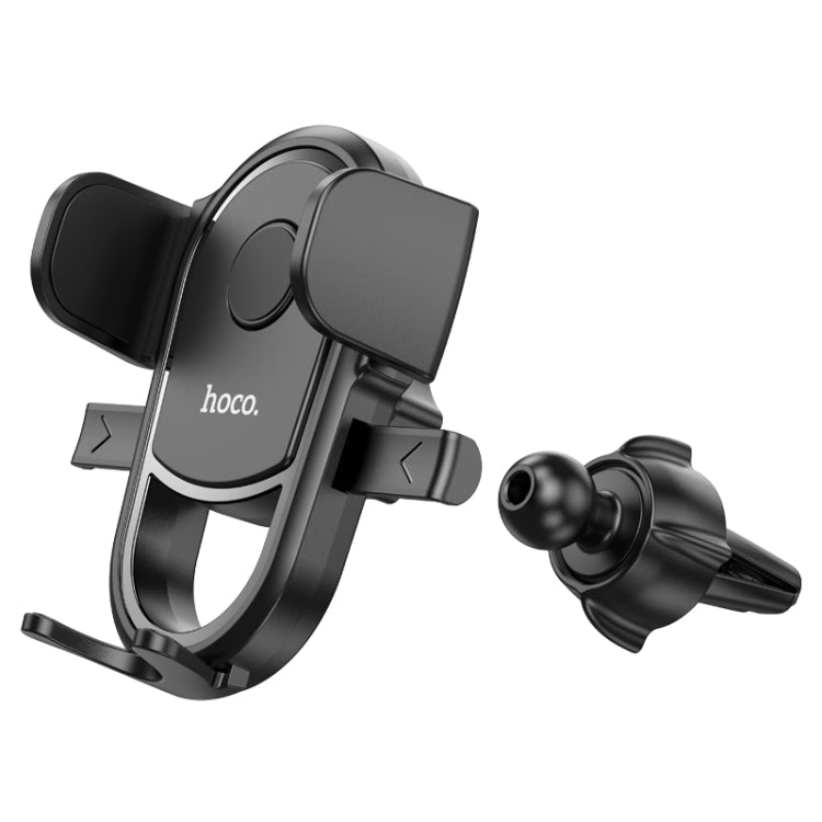 hoco H6 One-button Air Outlet Car Holder(Black) - Car Holders by hoco | Online Shopping South Africa | PMC Jewellery