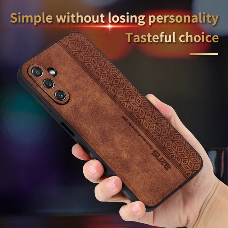 For Samsung Galaxy A24 4G AZNS 3D Embossed Skin Feel Phone Case(Brown) - free shipping - PMC TechLife - Order now!