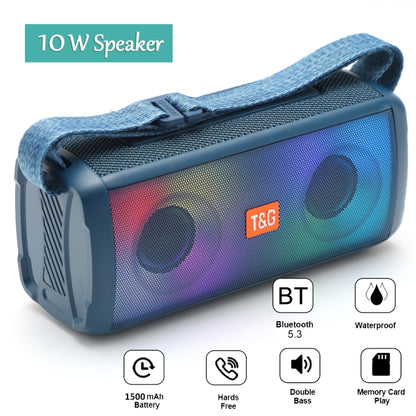 T&G TG345 Portable Outdoor Color LED Wireless Bluetooth Speaker(Green) - Desktop Speaker by T&G | Online Shopping South Africa | PMC Jewellery