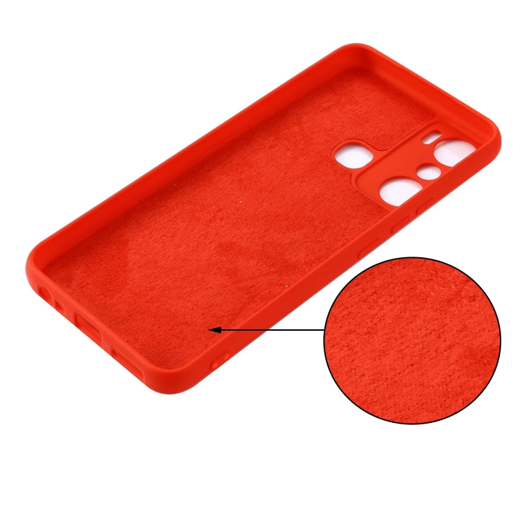 For Infinix Hot 20i X665E Pure Color Liquid Silicone Shockproof Phone Case(Red) - free shipping - PMC TechLife - Order now!