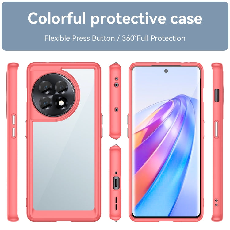 For OnePlus 11R 5G Colorful Series Acrylic + TPU Phone Case(Red) - OnePlus Cases by PMC Jewellery | Online Shopping South Africa | PMC Jewellery