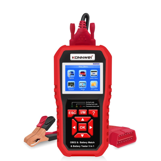 KONNWEI KW880 3 in 1 Car OBD2 Fault Diagnosis + Battery Tester + Battery Match Reset - Code Readers & Scan Tools by KONNWEI | Online Shopping South Africa | PMC Jewellery