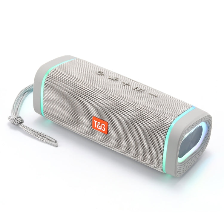 T&G TG375 Outdoor Portable LED Light RGB Wireless Bluetooth Speaker Subwoofer(Grey) - Desktop Speaker by T&G | Online Shopping South Africa | PMC Jewellery