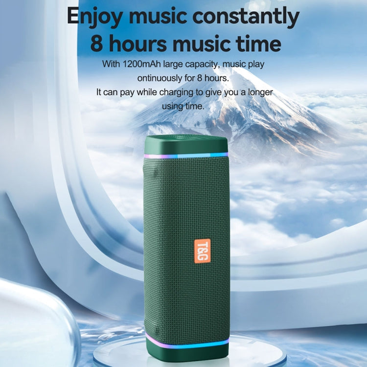 T&G TG375 Outdoor Portable LED Light RGB Wireless Bluetooth Speaker Subwoofer(Grey) - Desktop Speaker by T&G | Online Shopping South Africa | PMC TechLife | Buy Now Pay Later Mobicred